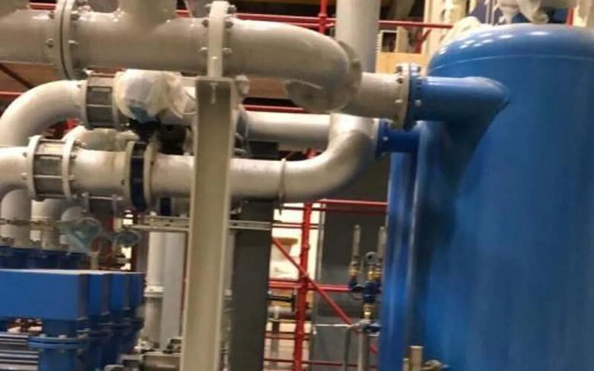Test bench process piping and vessel at Baker Hughes