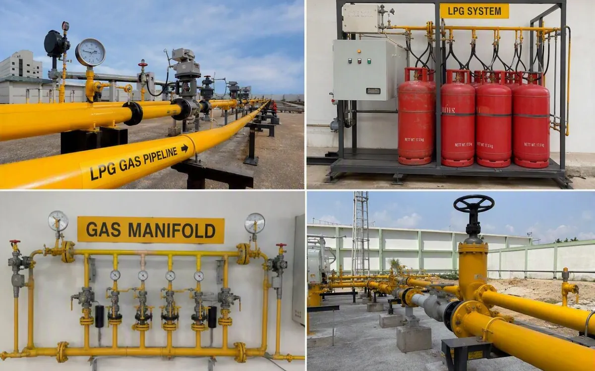 Laboratory gas piping and gas manifold installation